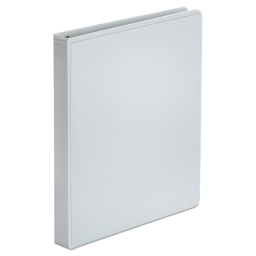 Universal Economy Round Ring View Binder, 3 Rings, 1" Capacity, 11 x 8.5, White (UNV20962)