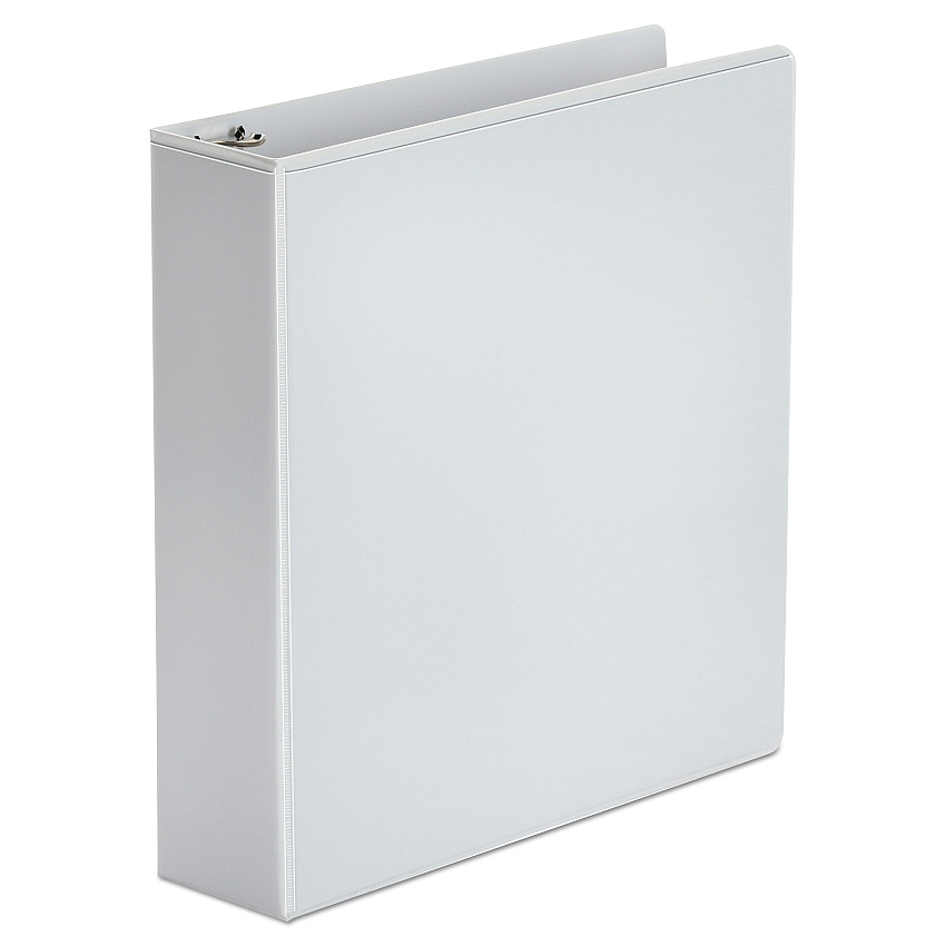 Universal Economy Round Ring View Binder, 3 Rings, 2" Capacity, 11 x 8.5, White (UNV20982)