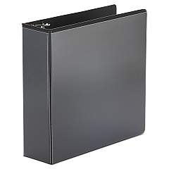 Universal Economy Round Ring View Binder, 3 Rings, 3" Capacity, 11 x 8.5, Black (UNV20991)