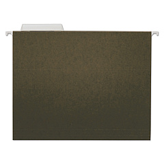 Universal Hanging File Folders, Letter Size, 1/3-Cut Tabs, Standard Green, 25/Box (UNV14113)