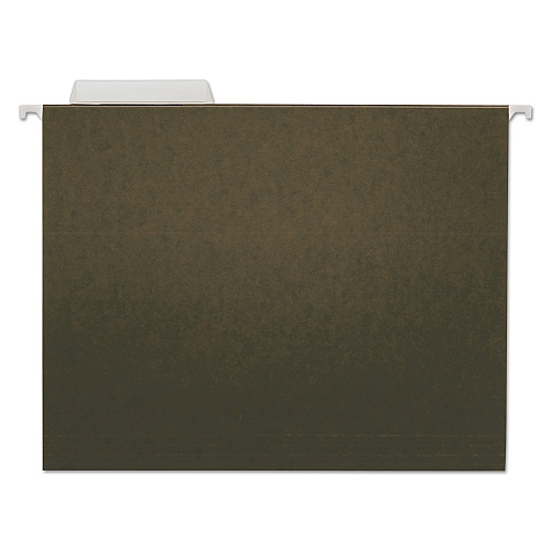 Universal Hanging File Folders, Letter Size, 1/3-Cut Tabs, Standard Green, 25/Box (UNV14113)