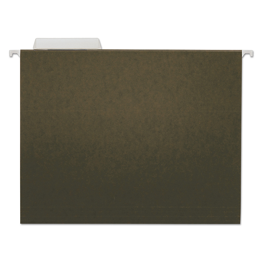 Universal Hanging File Folders, Letter Size, 1/3-Cut Tabs, Standard Green, 25/Box (UNV14113)