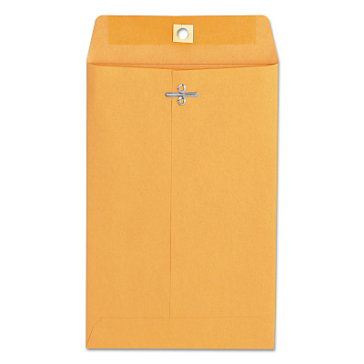 Universal Kraft Clasp Envelope, #55, Square, Clasp/Gummed Closure, 6 x 9, Brown Kraft, 100/Box (UNV35260)