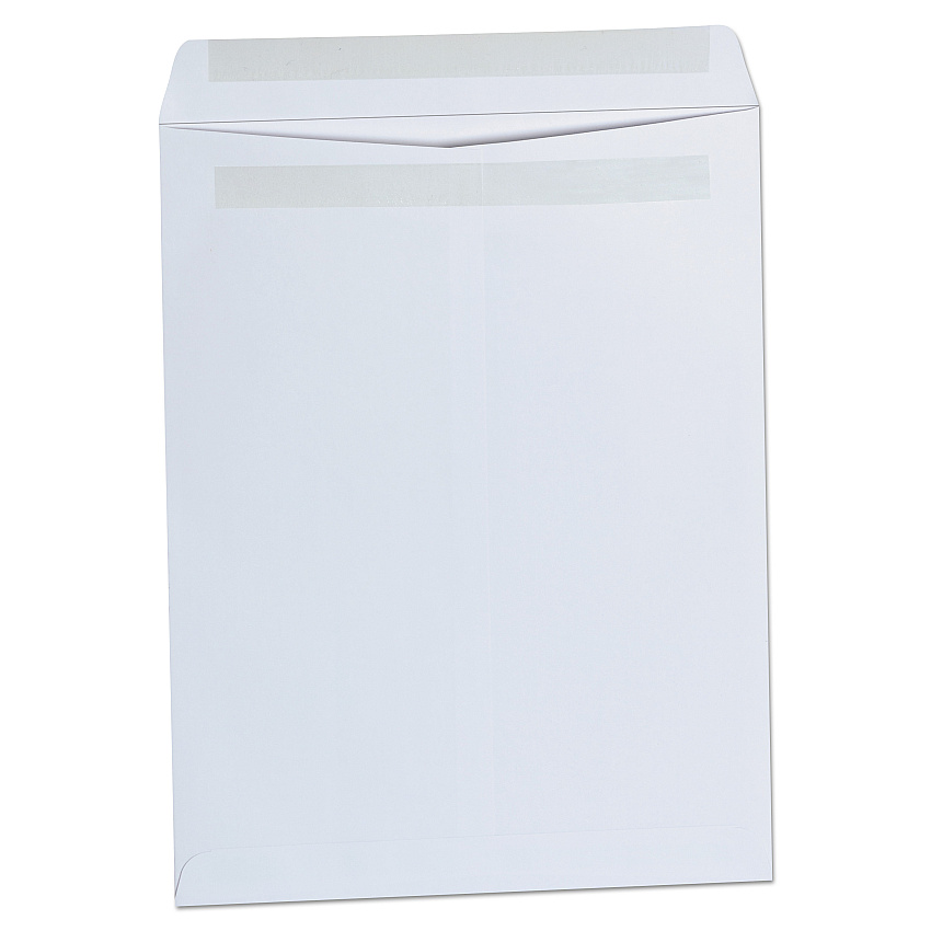 Universal Self-Stick Open-End Catalog Envelope, #13 1/2, Square Flap, Self-Adhesive Closure, 10 x 13, White, 100/Box (UNV42102)