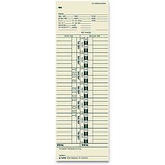 TOPS Time Clock Cards, Replacement for 10-100312/1950-9301/K14-36981D, One Side, 3.5 x 10.5, 500/Box (1255)