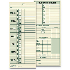 TOPS Time Clock Cards, Replacement for 331-10, Two Sides, 3.5 x 8.5, 500/Box (1291)