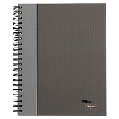 TOPS Royale Wirebound Business Notebooks, 1 Subject, Medium/College Rule, Black/Gray Cover, 10.5 x 8, 96 Sheets (25331)