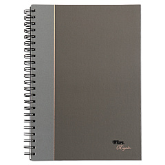TOPS Royale Wirebound Business Notebooks, 1 Subject, Medium/College Rule, Black/Gray Cover, 11.75 x 8.25, 96 Sheets (25332)
