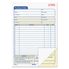 TOPS Purchase Order Book, Two-Part Carbonless, 5.56 x 8.44, 1/Page, 50 Forms (46140)