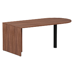 Alera Valencia Series D-Top Desk, 71" x 29.5" x 29.5", Modern Walnut (ALEVA277236WA)