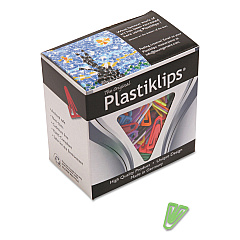 Baumgartens Plastiklips Paper Clips, Small (No. 1), Assorted Colors, 1,000/Box (LP0200)