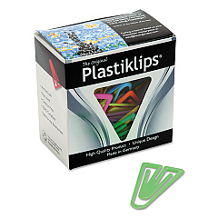 Baumgartens Plastiklips Paper Clips, Extra Large, Assorted Colors, 50/Box (LP1700)