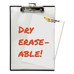 Mobile OPS Quick Reference Clipboard, 0.5" Clip Capacity, Holds 8.5 x 11 Sheets, Clear (TA1611)