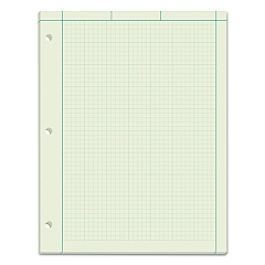 TOPS Engineering Computation Pads, Cross-Section Quadrille Rule (5 sq/in, 1 sq/in), Green Cover, 100 Green-Tint 8.5 x 11 Sheets (35500)
