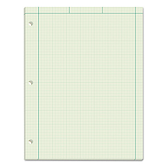 TOPS Engineering Computation Pads, Cross-Section Quad Rule (5 sq/in, 1 sq/in), Black/Green Cover, 100 Green-Tint 8.5 x 11 Sheets (35510)