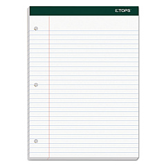 TOPS Double Docket Ruled Pads, Wide/Legal Rule, 100 White 8.5 x 11.75 Sheets, 6/Pack (63437)