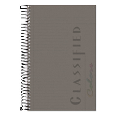 TOPS Color Notebooks, 1 Subject, Narrow Rule, Graphite Cover, 8.5 x 5.5, 100 White Sheets (73507)
