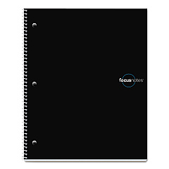 TOPS FocusNotes Notebook, 1-Subject, Lecture/Cornell Rule, Blue Cover, (100) 11 x 9 Sheets (90223)