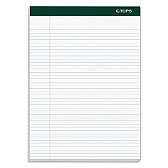 TOPS Double Docket Ruled Pads, Narrow Rule, 100 White 8.5 x 11.75 Sheets, 4/Pack (99612)