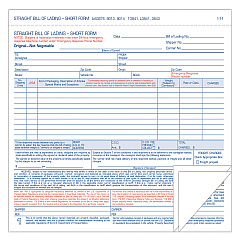 TOPS Hazardous Material Short Form, Three-Part Carbonless, 7 x 8.5, 1/Page, 250 Forms (L3841)