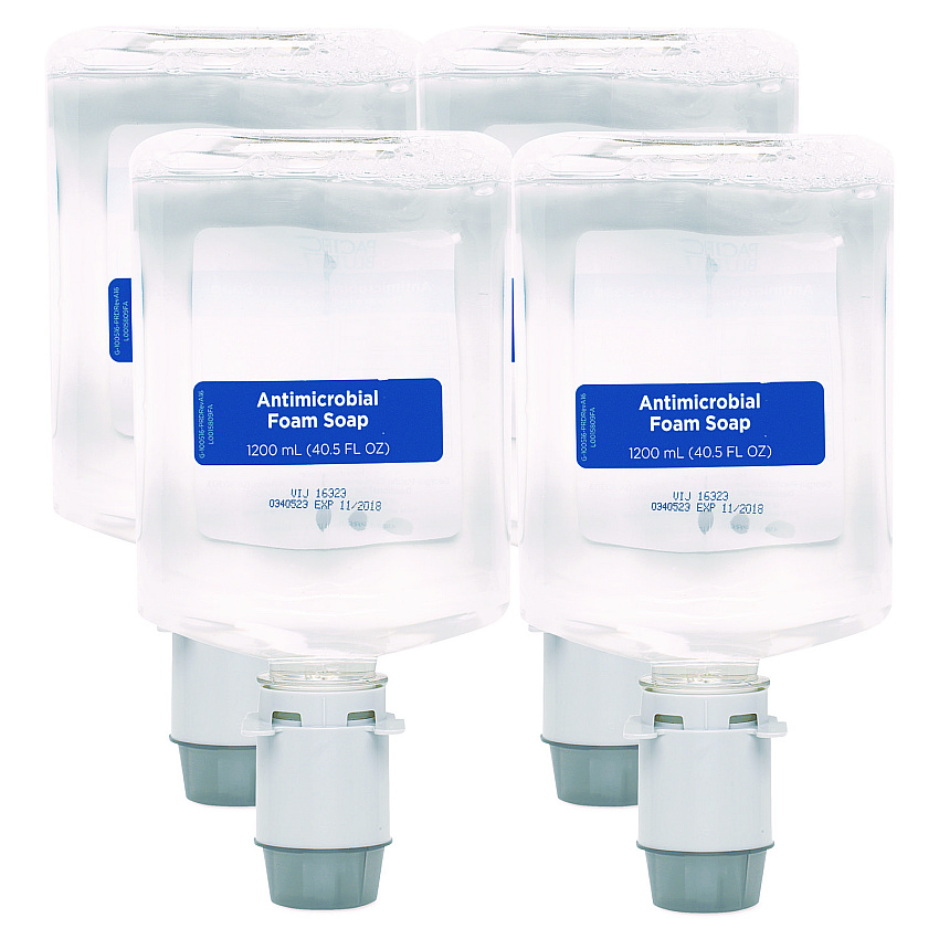 Georgia Pacific Professional Pacific Blue Ultra Foam Soap Manual Dispenser Refill, Antimicrobial, Unscented, 1,200 mL, 4/Carton (43818)