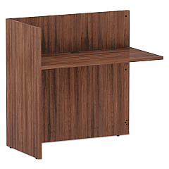 Alera Valencia Series Reversible Reception Return, 44 1/8w x 23 5/6d x 41 1/2h, Modern Walnut (ALEVA324424WA)