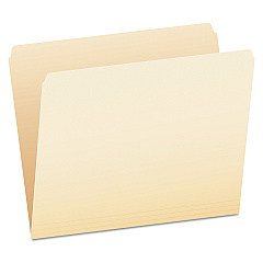 Pendaflex Manila File Folders, Straight Tabs, Letter Size, 0.75" Expansion, Manila, 100/Box (752)