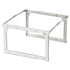 Pendaflex Plastic Snap-Together Hanging Folder Frame, Legal/Letter Size, 18" to 27" Long, White/Silver Accents, 4/Box (04444)