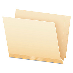 Pendaflex Manila Laminated Spine Shelf File Folders, Straight Tabs, Letter Size, Manila, 100/Box (11035)