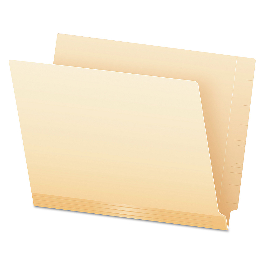 Pendaflex Manila Laminated Spine Shelf File Folders, Straight Tabs, Letter Size, Manila, 100/Box (11035)
