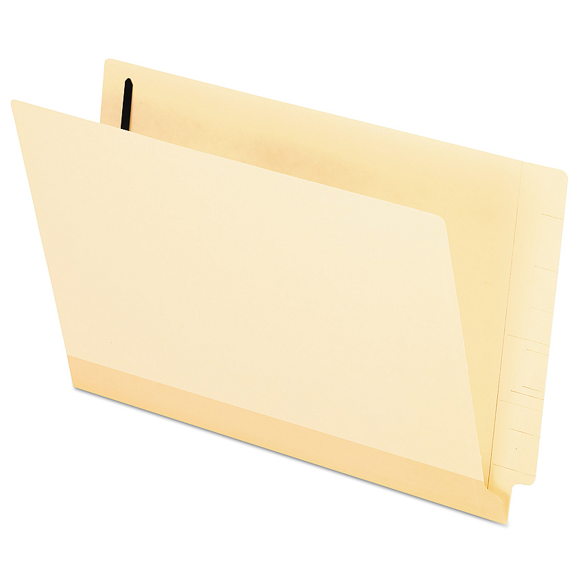 Pendaflex Manila Laminated End Tab Fastener Folders, 1 Fastener, Legal Size, 11-pt Manila Exterior, 50/Box (13210)