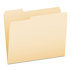 Pendaflex CutLess WaterShed File Folders, 1/3-Cut Tabs: Assorted, Letter Size, Manila, 100/Box (48430)