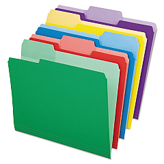 Pendaflex File Folders with Erasable Tabs, 1/3-Cut Tabs: Assorted, Letter Size, Assorted Colors, 30/Pack (84370)