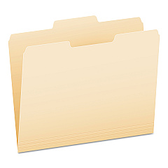 Pendaflex Manila File Folders, 1/3-Cut Tabs: Center Position, Letter Size, 0.75" Expansion, Manila, 100/Box (752132)
