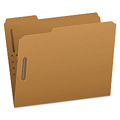 Pendaflex Kraft Fastener Folders, 1/3-Cut Tabs: Assorted, 2 Fasteners, Letter Size, Kraft Exterior, 50/Box (FK212)