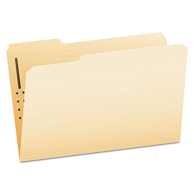 Pendaflex Manila Fastener Folders, 1/3-Cut Tabs: Assorted, 1 Fastener, Legal Size, Manila Exterior, 50/Box (FM310)
