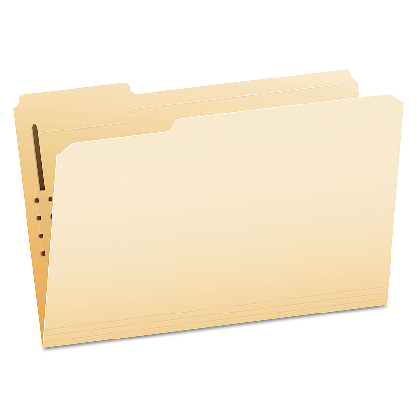 Pendaflex Manila Fastener Folders, 1/3-Cut Tabs: Assorted, 1 Fastener, Legal Size, Manila Exterior, 50/Box (FM310)