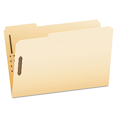 Pendaflex Manila Fastener Folders, 1/3-Cut Tabs: Assorted, 2 Fasteners, Legal Size, Manila Exterior, 50/Box (FM313)