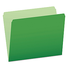 Pendaflex Colored File Folders, Straight Tabs, Letter Size, Green/Light Green, 100/Box (152BGR)