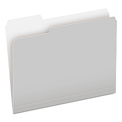 Pendaflex Colored File Folders, 1/3-Cut Tabs: Assorted, Letter Size, Gray/Light Gray, 100/Box (15213GRA)