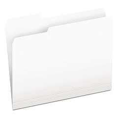 Pendaflex Colored File Folders, 1/3-Cut Tabs: Assorted, Letter Size, White, 100/Box (15213WHI)