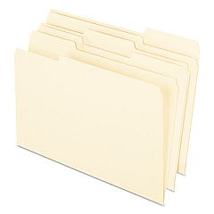 Earthwise by Pendaflex 100% Recycled Manila File Folder, 1/3-Cut Tabs: Assorted, Legal Size, 0.75" Expansion, Manila, 100/Box (76520)
