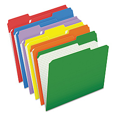 Pendaflex Double-Ply Reinforced Top Tab Colored File Folders, 1/3-Cut Tabs: Assorted, Letter, 0.75" Expansion, Assorted Colors, 100/Box (R15213ASST)