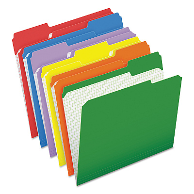 Pendaflex Double-Ply Reinforced Top Tab Colored File Folders, 1/3-Cut Tabs: Assorted, Letter, 0.75" Expansion, Assorted Colors, 100/Box (R15213ASST)
