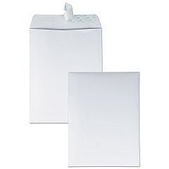 Quality Park Redi-Strip Catalog Envelope, #12 1/2, Cheese Blade Flap, Redi-Strip Closure, 9.5 x 12.5, White, 100/Box (44682)