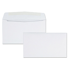 Quality Park Business Envelope, #6 3/4, Commercial Flap, Gummed Closure, 3.63 x 6.5, White, 500/Box (90070)