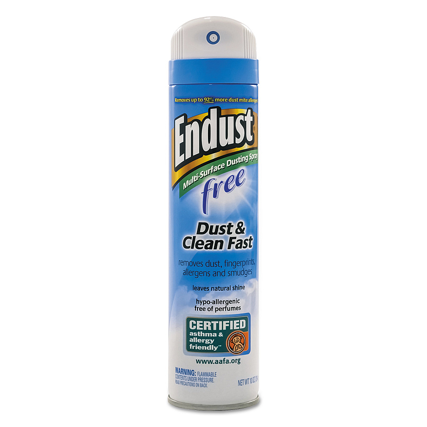 Diversey Endust Free Hypo-Allergenic Dusting and Cleaning Spray, 10 oz Aerosol Spray, 6/Carton (CB507501)