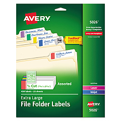 Avery 5026 Extra-Large File Folder Labels