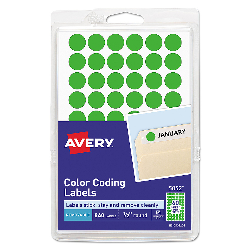 Avery 05052 Color Coding Labels