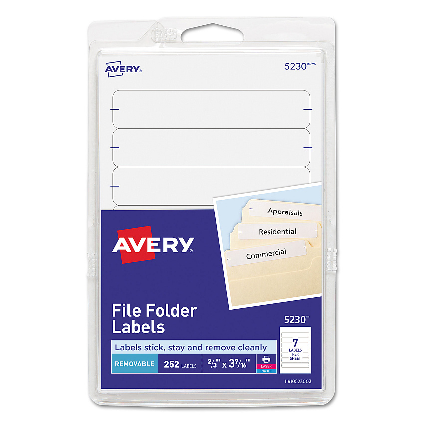 Avery 5230 Removable File Folder Labels